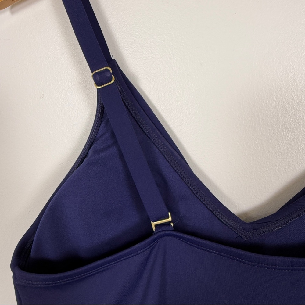 Lands’ End Navy Swim Dress Size Large Built-In Bra Tummy Control NWOT Modest - Picture 4 of 7